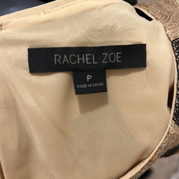 EUC barely worn Rachel Zoe dress. Gorgeous gold and black sequins pattern - Picture 3 of 3
